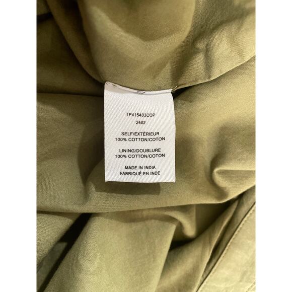 Derek Lam 10 Crosby Mikala Cotton-Poplin Midi Shirt Dress Oregano Size Large NWT - Picture 13 of 13